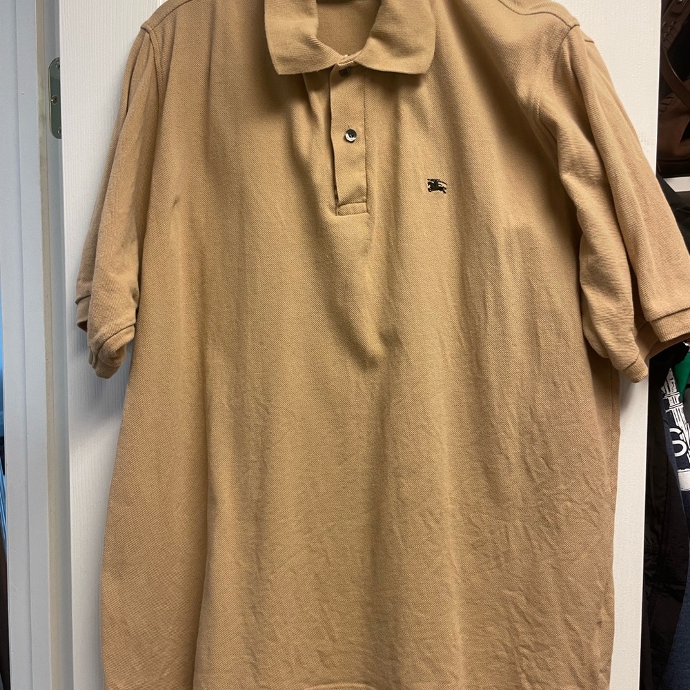 Burberry Men's Tan Polo Shirt